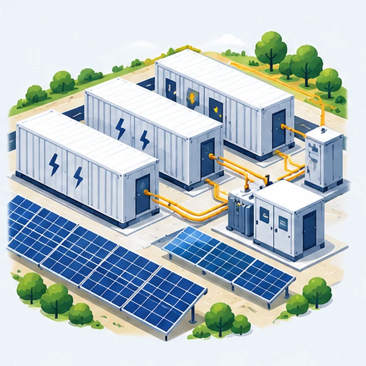 Battery energy storage containers integrated with solar power