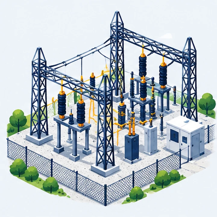 High-voltage substation and switchyard infrastructure
